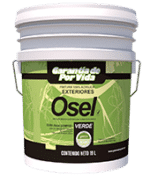 Pintura 100% Acrílica Osel Verde de por Vida /Exteriores